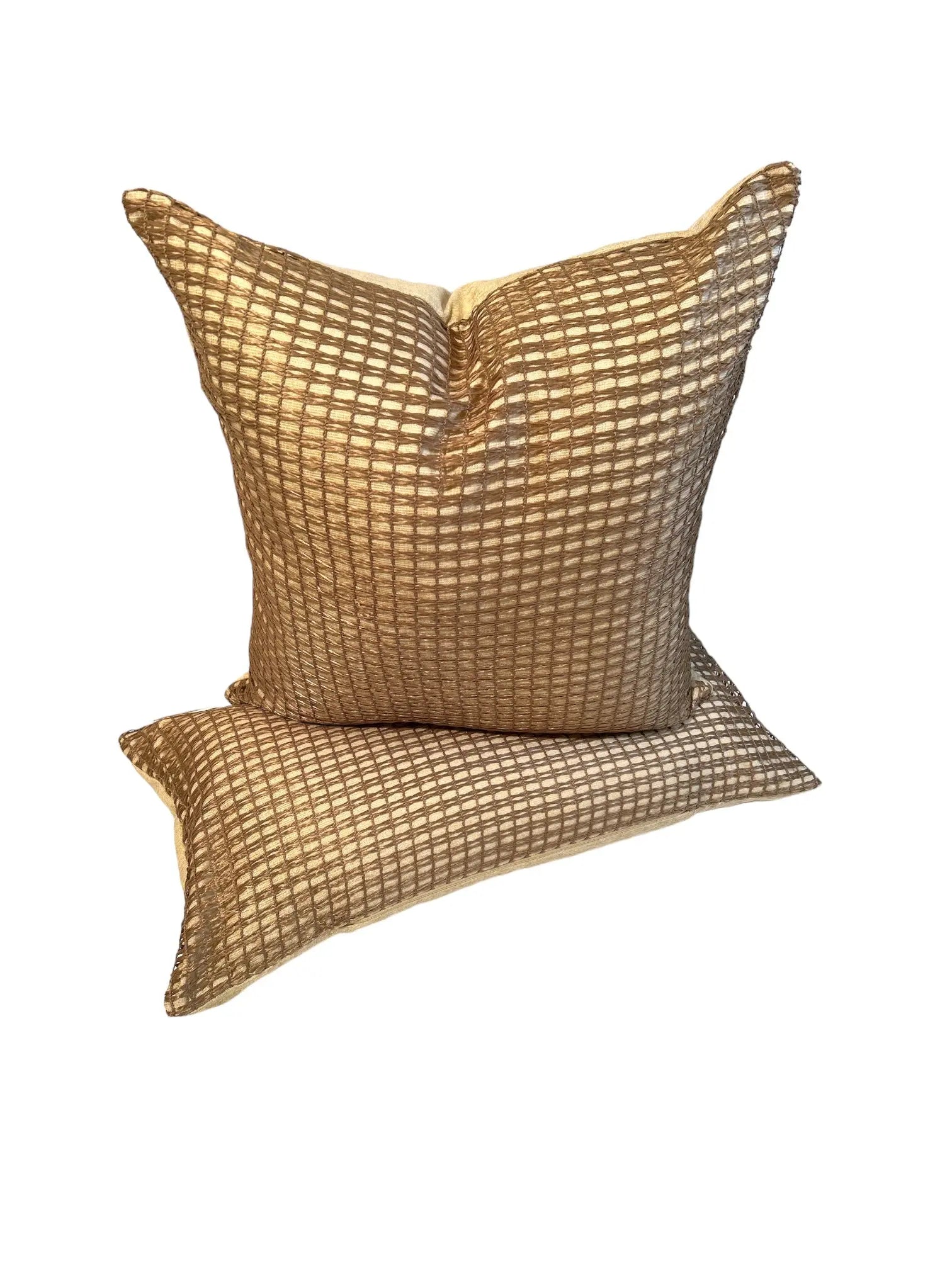 Caramel Jute Pillow Cover AliJ Designs