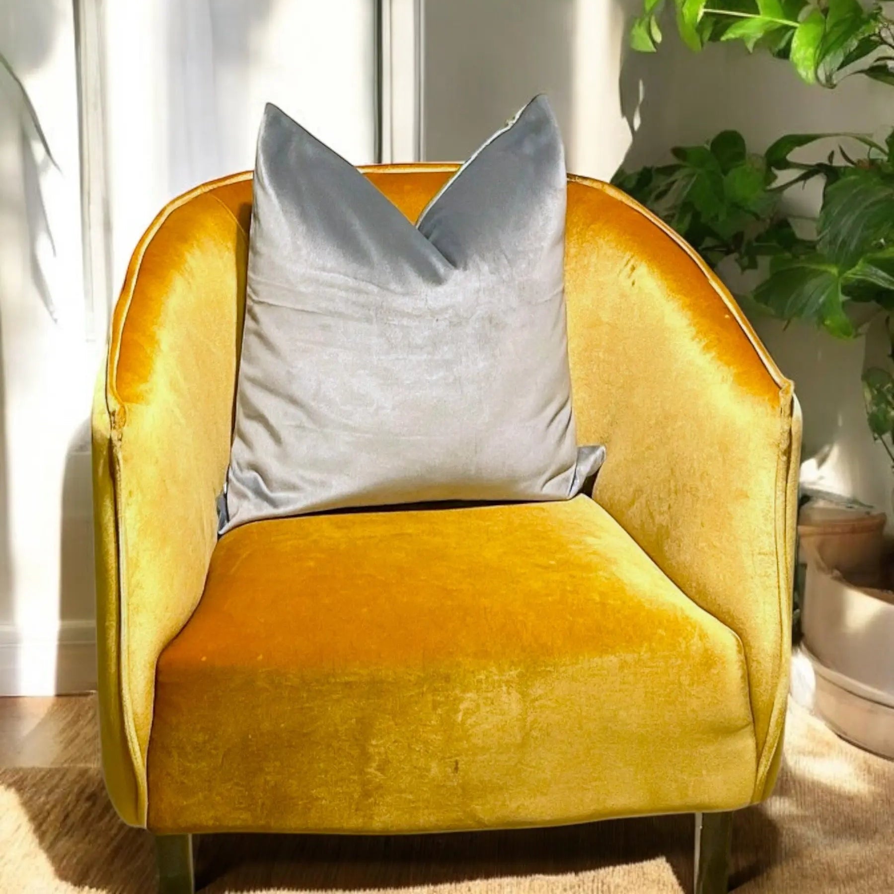 Casablanca Blue Velvet Pillow Cover AliJ Designs