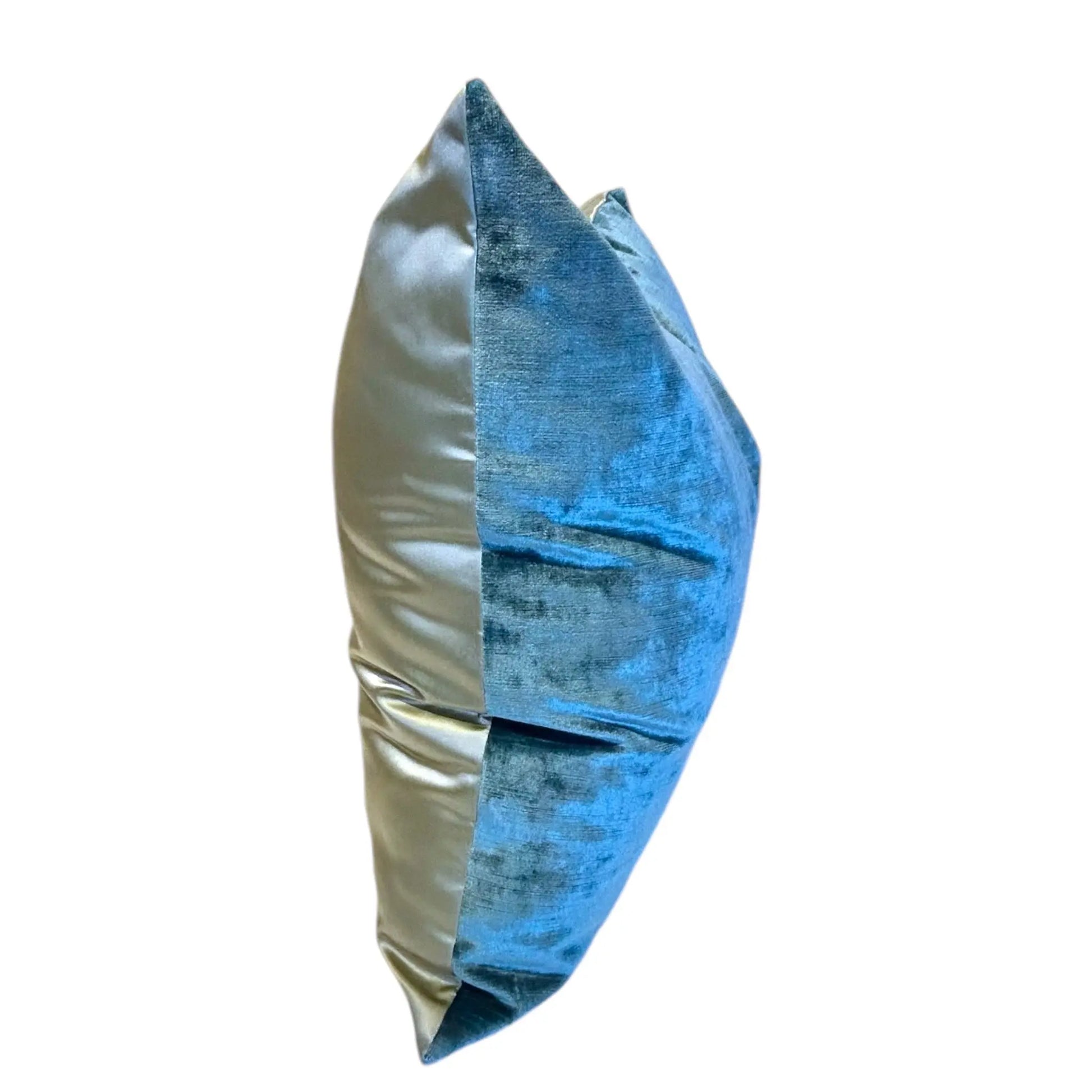 Crystal Blue Velvet Pillow Cover AliJ Designs