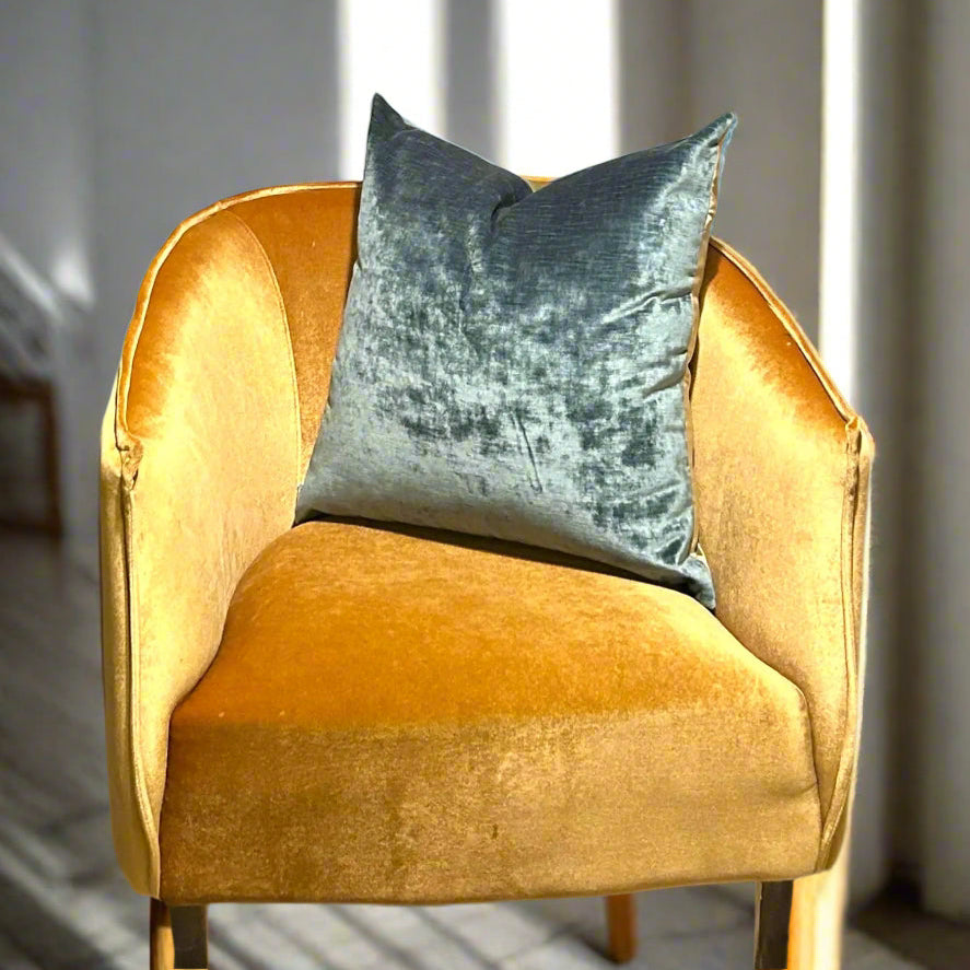 Crystal Blue Velvet Pillow Cover AliJ Designs