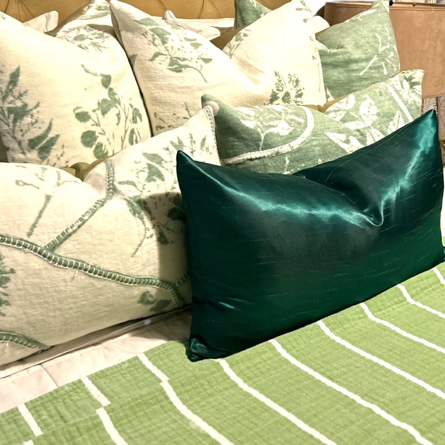 Emerald Pillow Cover AliJ Designs