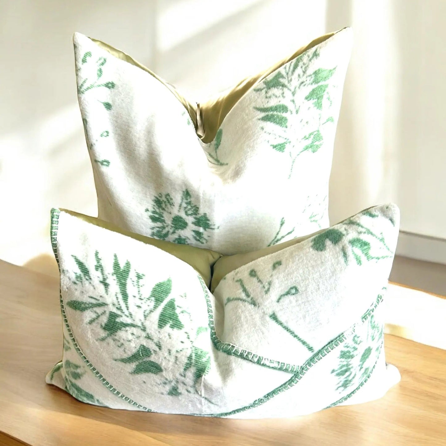 Lily White Stitch Work Pillow Cover AliJ Designs