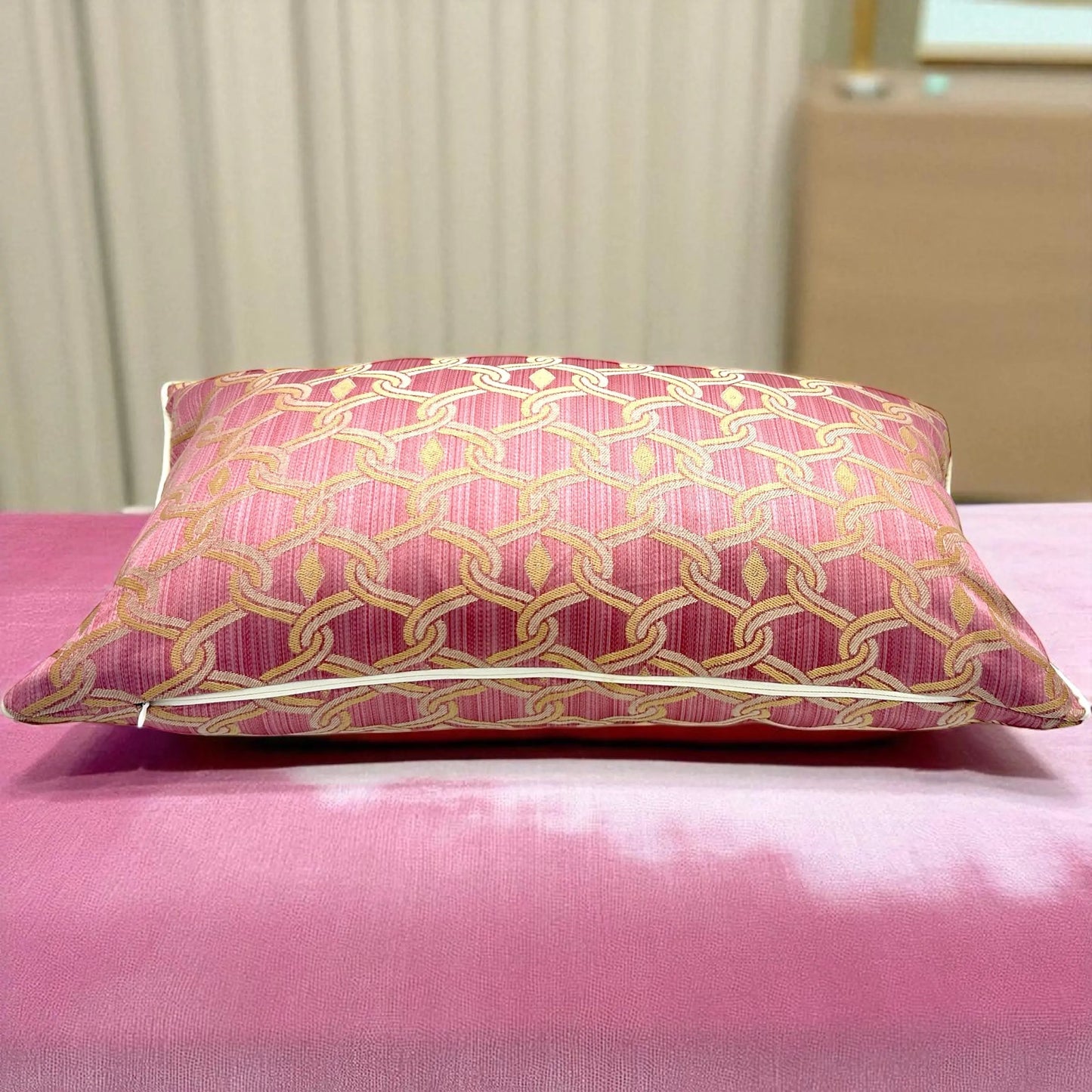 Russ Chain Jacquard Pillow Cover AliJ Designs