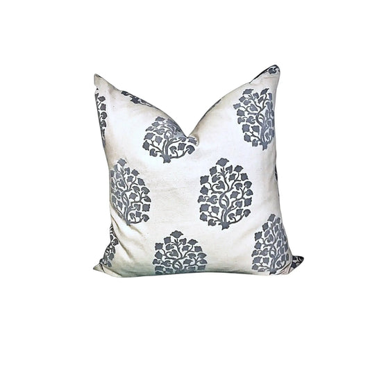 Steel Bloom Pillow Cover AliJ Designs