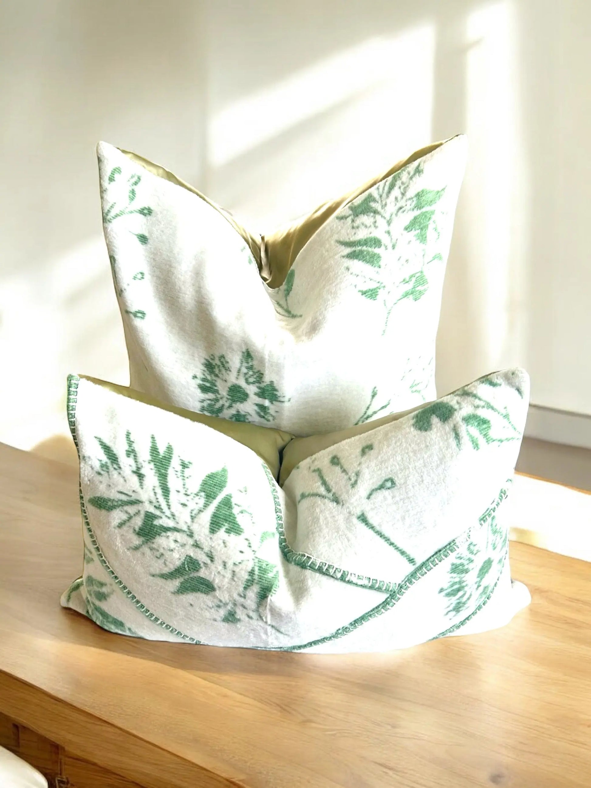 Lily White Stitch Work Pillow Cover AliJ Designs