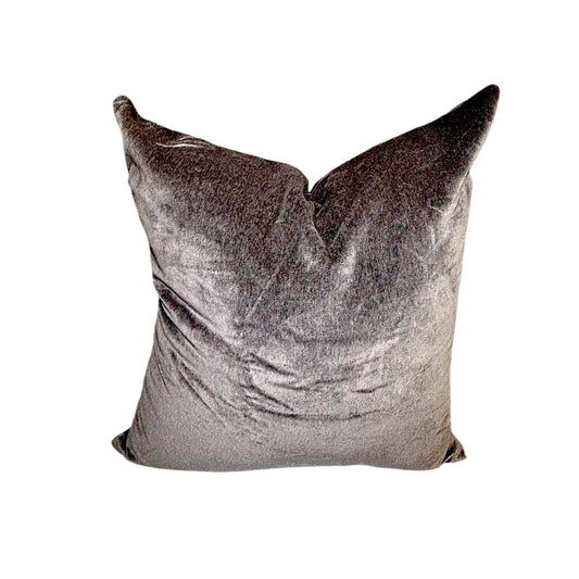 Luxe Gray Velvet Pillow Cover AliJ Designs